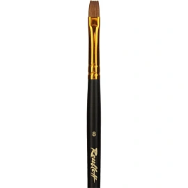 Кисть художественная Roubloff плоская колонок №8 фото Кисть художественная Roubloff плоская колонок №8