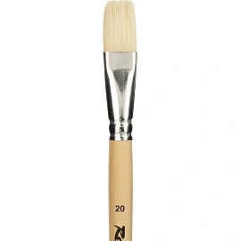 Кисть художественная Roubloff плоская щетина №20 фото Кисть художественная Roubloff плоская щетина №20