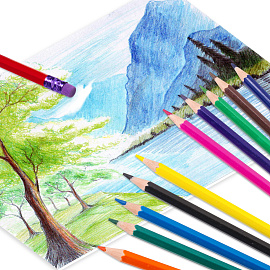 Карандаши цветные стираемые с ластиком ЮНЛАНДИЯ "ЮНЫЙ ВОЛШЕБНИК", 12 цветов, шестигранные, грифель 3 мм, натуральное дерево, 181578 фото Карандаши цветные стираемые с ластиком ЮНЛАНДИЯ "ЮНЫЙ ВОЛШЕБНИК", 12 цветов, шестигранные, грифель 3 мм, натуральное дерево, 181578