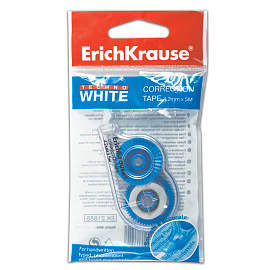 Корректирующая лента ERICH KRAUSE "Techno White Mini", 4,2 мм х 5 м, упаковка с европодвесом, 21885 фото Корректирующая лента ERICH KRAUSE "Techno White Mini", 4,2 мм х 5 м, упаковка с европодвесом, 21885