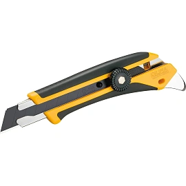 Нож универсальный Olfa с роликовым фиксатором и прорезиненными вставками (ширина лезвия 18 мм)