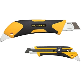 Нож универсальный Olfa с роликовым фиксатором и прорезиненными вставками (ширина лезвия 18 мм)