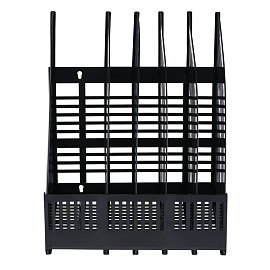 Лоток для бумаг вертикальный СТАММ "Line", сборный, 5 отделений, черный фото Лоток для бумаг вертикальный СТАММ "Line", сборный, 5 отделений, черный