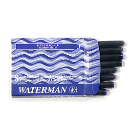 Картриджи чернильные для перьевой ручки Waterman Cartridge Size Standard синий (8 штук в упаковке)