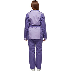 Костюм для горничных и уборщиц у09-КБР фиолетовый/светло-сиреневый (размер 44-46, рост 158-164) фото Костюм для горничных и уборщиц у09-КБР фиолетовый/светло-сиреневый (размер 44-46, рост 158-164)