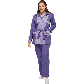 Костюм для горничных и уборщиц у09-КБР фиолетовый/светло-сиреневый (размер 48-50, рост 158-164) фото Костюм для горничных и уборщиц у09-КБР фиолетовый/светло-сиреневый (размер 48-50, рост 158-164)