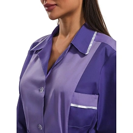 Костюм для горничных и уборщиц у09-КБР фиолетовый/светло-сиреневый (размер 48-50, рост 158-164)