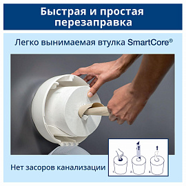 Диспенсер для туалетной бумаги в рулонах Торк (Tork) SmartOne Elevation T8 680008 пластиковый черный фото Диспенсер для туалетной бумаги в рулонах Торк (Tork) SmartOne Elevation T8 680008 пластиковый черный