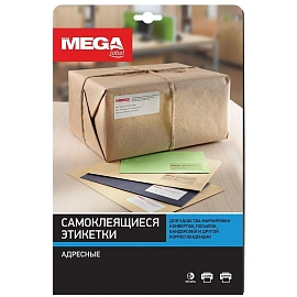 Этикетки самоклеящиеся  адресные,прозр.63.5х38.1мм. А4 25л/уп