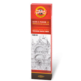 Карандаш чернографитный 4H Koh-I-Noor 1500 заточенный шестигранный