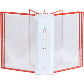 Демосистема настенная OfficeSpace с 10 панелями А4, красная