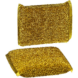 Губка для посуды Luscan поролон 11.5x7.8 см в металлизированной оплётке (2 штуки в упаковке) фото Губка для посуды Luscan поролон 11.5x7.8 см в металлизированной оплётке (2 штуки в упаковке)