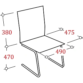 Стул офисный Silwia/Сильвия синий (кожзаменитель, металл хромированный)