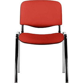 Стул офисный Easy Chair Изо красный искусственная кожа металл хромированный (550736) фото Стул офисный Easy Chair Изо красный искусственная кожа металл хромированный (550736)