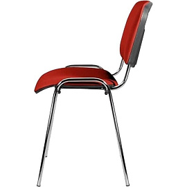 Стул офисный Easy Chair Изо красный искусственная кожа металл хромированный (550736) фото Стул офисный Easy Chair Изо красный искусственная кожа металл хромированный (550736)
