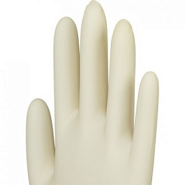 Перчатки медицинские смотровые латексные Dermagrip Classic текстурированные нестерильные неопудренные размер M (7-8) жёлтые (50 пар/100 штук в упаковк