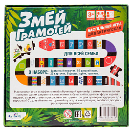 Игра настольная Origami "Змей грамотей", картонная коробка