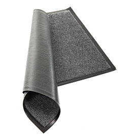 Коврик входной влаговпитывающий ворсовый Комфорт 90х150 см серый