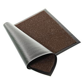 Коврик входной влаговпитывающий ворсовый Комфорт 90х150 см коричневый