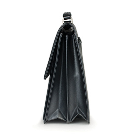 Портфель "Проект", 38х28,5х10 см, искусственная кожа, 2 отделения, замок с ключом, черный, 200 фото Портфель "Проект", 38х28,5х10 см, искусственная кожа, 2 отделения, замок с ключом, черный, 200