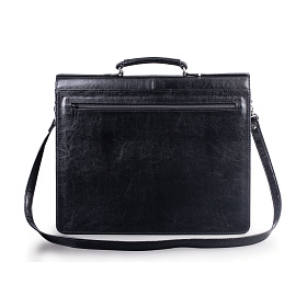 Портфель "Бизнес", 41х34х10 см, искусственная кожа, 3 отделения, замок с ключом, черный, 309 фото Портфель "Бизнес", 41х34х10 см, искусственная кожа, 3 отделения, замок с ключом, черный, 309