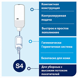 Диспенсер для мыла-пены механический Торк (Tork) Aluminium S4 металл 1 л фото Диспенсер для мыла-пены механический Торк (Tork) Aluminium S4 металл 1 л