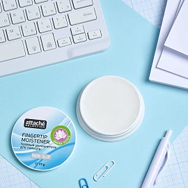 Подушка для смачивания пальцев гелевая Attache Selection цветок лотоса 25 г