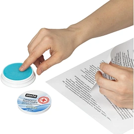 Подушка для смачивания пальцев гелевая Attache Selection с усиленным антибактериальным эффектом 25 г