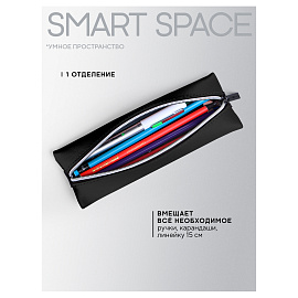 Пенал 1 отделение, 200*70 Berlingo "Original black", экокожа