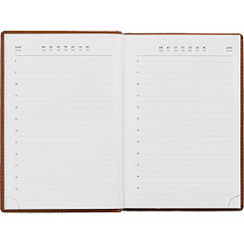 Ежедневник недатированный Attache Вива искусственная кожа А5 176 листов коричневый