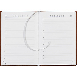 Ежедневник недатированный Attache Вива искусственная кожа А5 176 листов коричневый