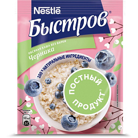 Каша Nestle Быстров овсяная с черникой 17 штук по 40 г