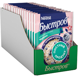 Каша Nestle Быстров овсяная с черникой 17 штук по 40 г