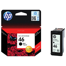 Картридж струйный HP 46 CZ637AE черный оригинальный