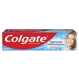 Зубная паста Colgate Бережное отбеливание с фтором и кальцием 100 мл