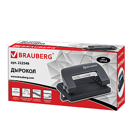 Дырокол металлический BRAUBERG "Classic", до 10 листов, черный, 222548 фото Дырокол металлический BRAUBERG "Classic", до 10 листов, черный, 222548