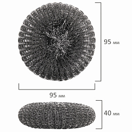 Губка-мочалка для уборки Paclan Practi Maxi металлическая 9.5x9.5 см 34.8 г