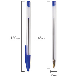 Ручка шариковая STAFF "Basic BP-01", письмо 750 метров, СИНЯЯ, длина корпуса 14 см, линия письма 0,5 мм, 141672 фото Ручка шариковая STAFF "Basic BP-01", письмо 750 метров, СИНЯЯ, длина корпуса 14 см, линия письма 0,5 мм, 141672