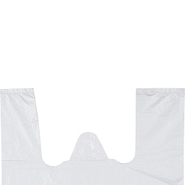 Пакет-майка ПНД 12 мкм белый (25+12х45 см, 100 штук в упаковке)