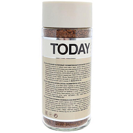 Кофе растворимый сублимированный Today Pure Arabica 95 г (стеклянная банка)