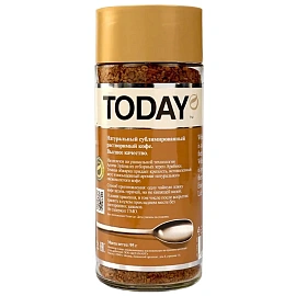 Кофе растворимый сублимированный Today Espresso 95 г (стеклянная банка)