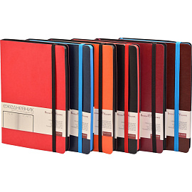 Ежедневник недатированный Bruno Visconti Megapolis Soft искусственная кожа А5 136 листов бордовый с фиксирующей резинкой (чёрный обрез), 3-470/05