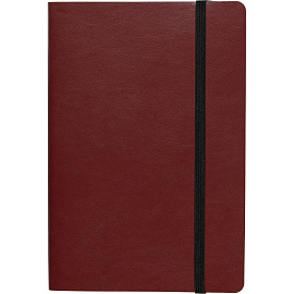 Ежедневник недатированный Bruno Visconti Megapolis Soft искусственная кожа А5 136 листов бордовый с фиксирующей резинкой (чёрный обрез), 3-470/05