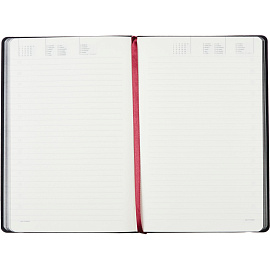 Ежедневник недатированный Bruno Visconti Megapolis Soft искусственная кожа А5 136 листов бордовый с фиксирующей резинкой (чёрный обрез), 3-470/05