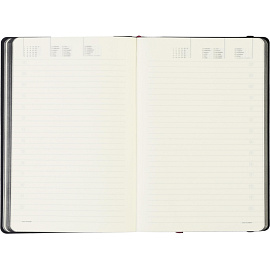 Ежедневник недатированный Bruno Visconti Megapolis Soft искусственная кожа А5 136 листов бордовый с фиксирующей резинкой (чёрный обрез), 3-470/05