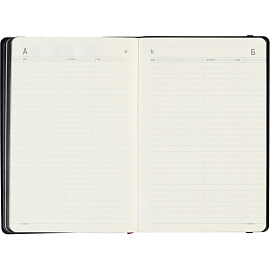 Ежедневник недатированный Bruno Visconti Megapolis Soft искусственная кожа А5 136 листов бордовый с фиксирующей резинкой (чёрный обрез), 3-470/05