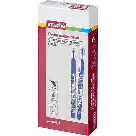 Ручка шариковая неавтоматическая Attache синяя с рисунком (толщина линии 0.5 мм) фото Ручка шариковая неавтоматическая Attache синяя с рисунком (толщина линии 0.5 мм)