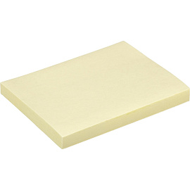 Стикеры Kores 100x75 мм пастельные желтые (1 блок на 100 листов)