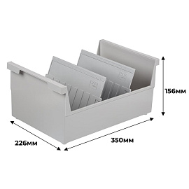 Картотека для карточек Han А5 на 1000 карточек (325x226x160 мм, открытая)