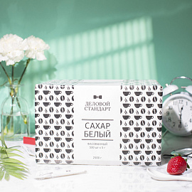Сахар порционный Деловой Стандарт в стиках по 5 г (500 штук в упаковке)